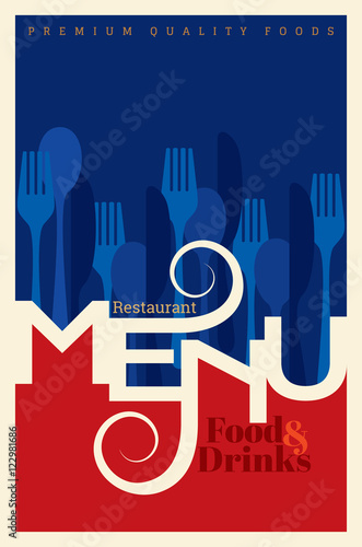 Restaurant menu card design.