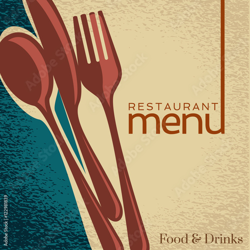 Restaurant menu card design.
