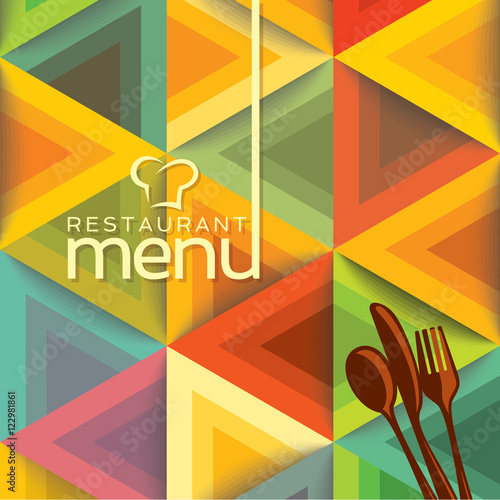 Restaurant menu card design.