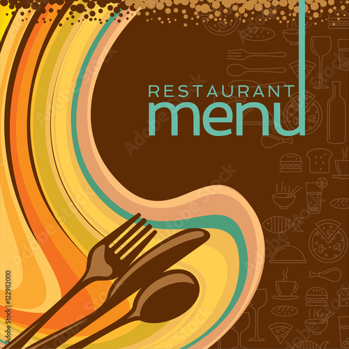 Restaurant menu card design.