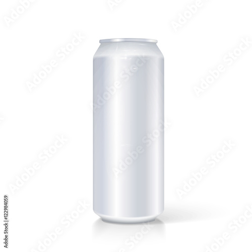 Metal Aluminum Beverage Drink Can 500ml. Mockup Template Ready For Your Design. Isolated On White Background. Product Packing. 