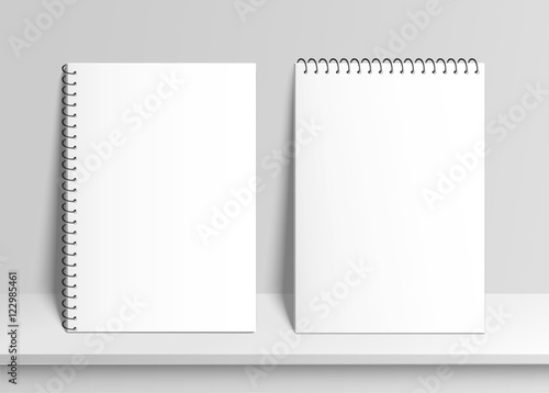 Blank spiral notebook mockup