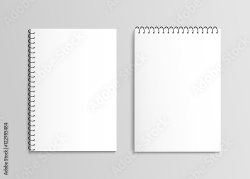 Blank spiral notebook mockup
