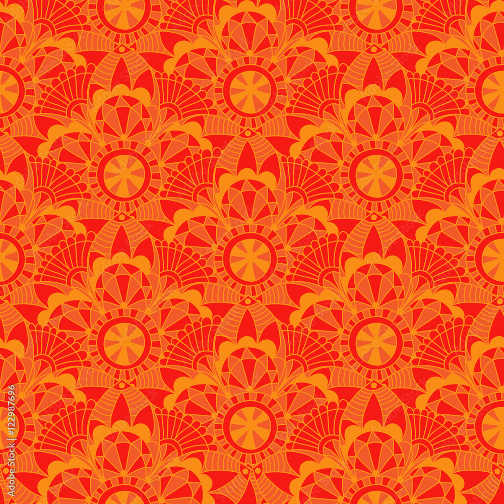 Vintage orange seamless pattern