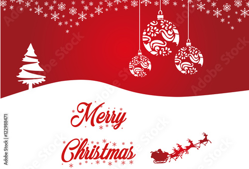 Carte de noel rouge
