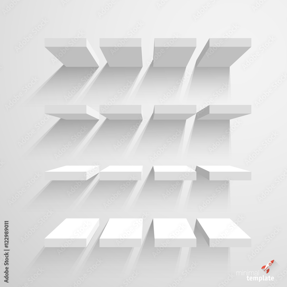 White stairs mock up. White stairs mock up.