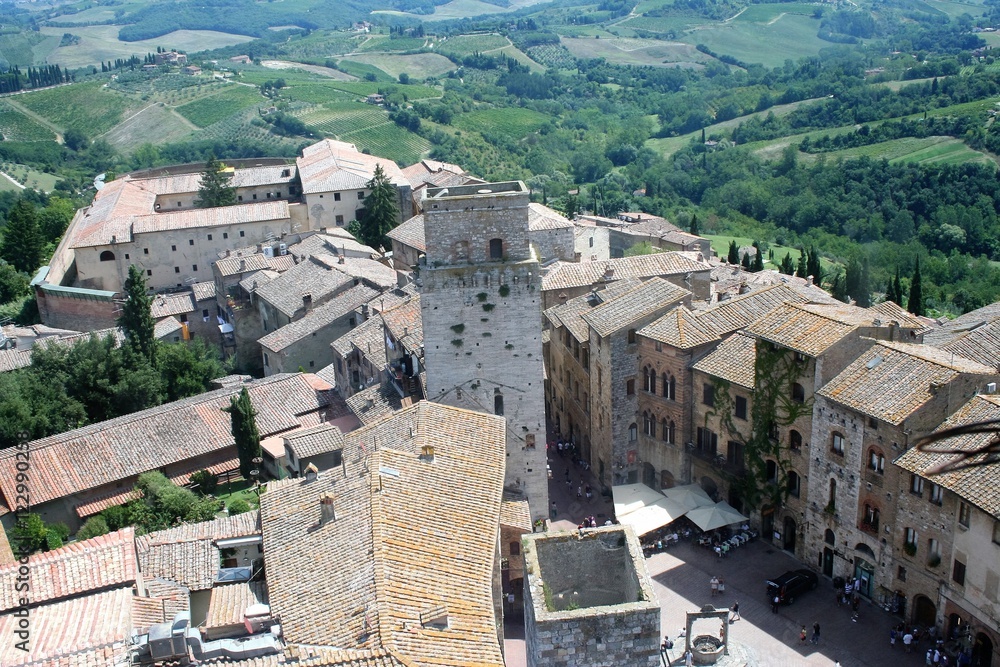 The medieval town of San Gimignano,. Tuscany, Italy 