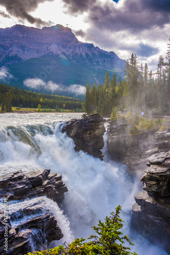 Athabasca River & Falls, Jasper National Park, Alberta, Canada