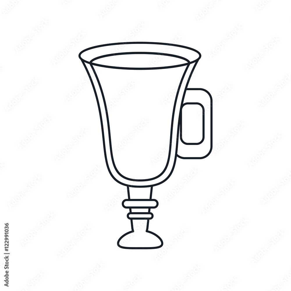 coffee glass icon. Coffe time drink breakfast and beverage theme. Isolated design. Vector illustration coffee glass icon. Coffe time drink breakfast and beverage theme. Isolated design. Vector illustration