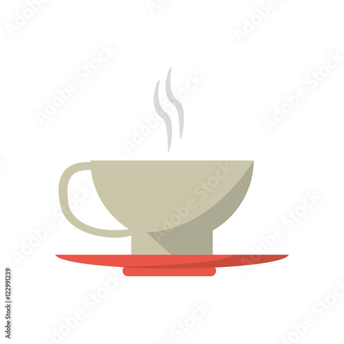 coffee cup icon. Coffe time drink breakfast and beverage theme. Isolated design. Vector illustration