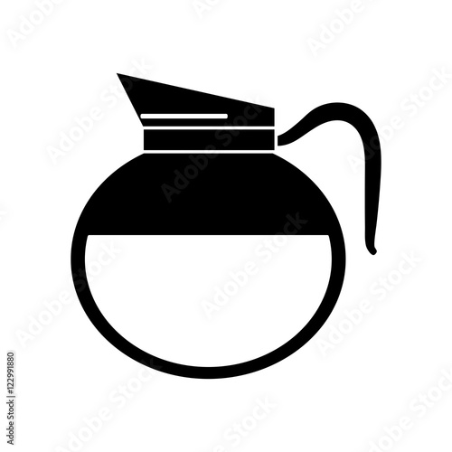 coffee pot icon. Coffe time drink breakfast and beverage theme. Isolated design. Vector illustration