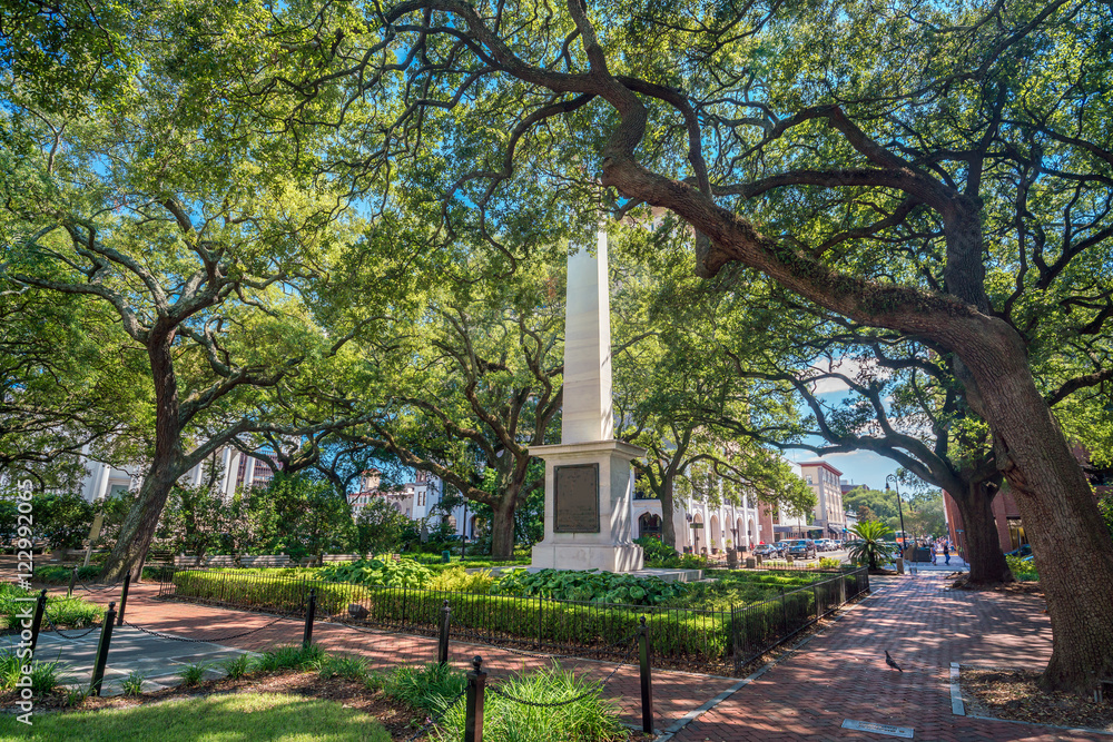 Public Park in oldtown Savannah, Georgia