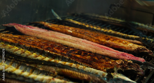 eel cooked on barbecue