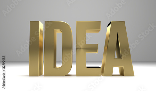 Idee Idea 3D Render golden