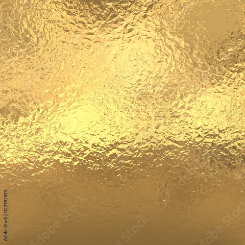 Gold foil background, golden metallic texture