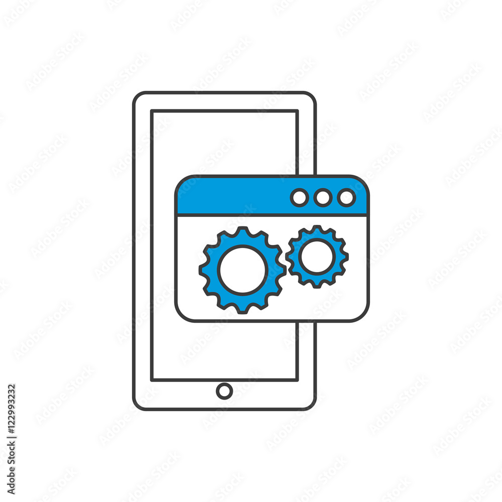 smartphone with seo icon vector illustration design smartphone with seo icon vector illustration design