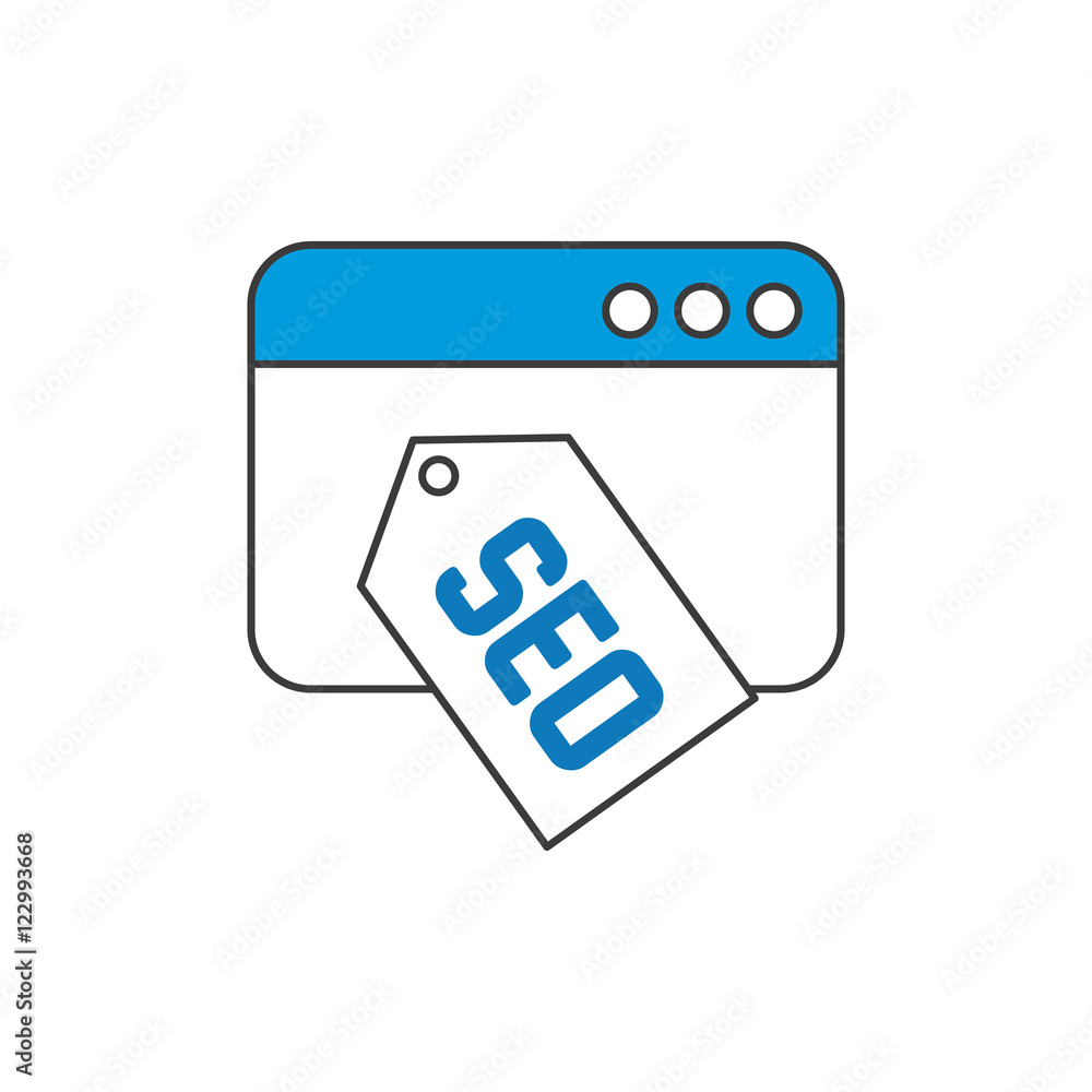 template windows with seo icon vector illustration design template windows with seo icon vector illustration design