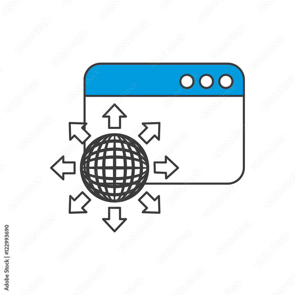 template windows with seo icon vector illustration design template windows with seo icon vector illustration design