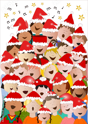 coro di Natale di bambini da tutto il mondo