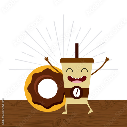 delicious and nutritive breakfast character vector illustration design