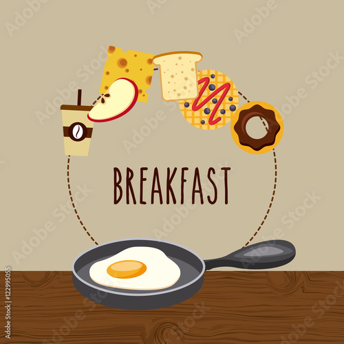 delicious and nutritive breakfast icon vector illustration design