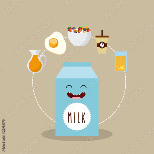 delicious and nutritive breakfast icon vector illustration design