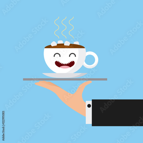 delicious and nutritive breakfast character vector illustration design
