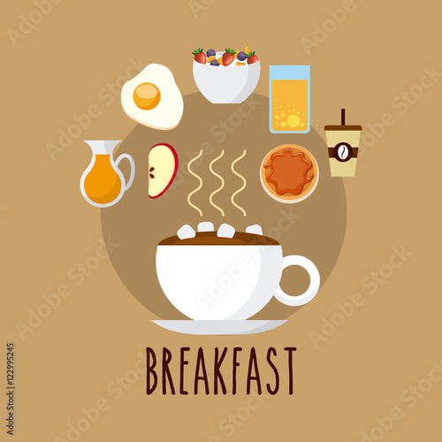 delicious and nutritive breakfast icon vector illustration design