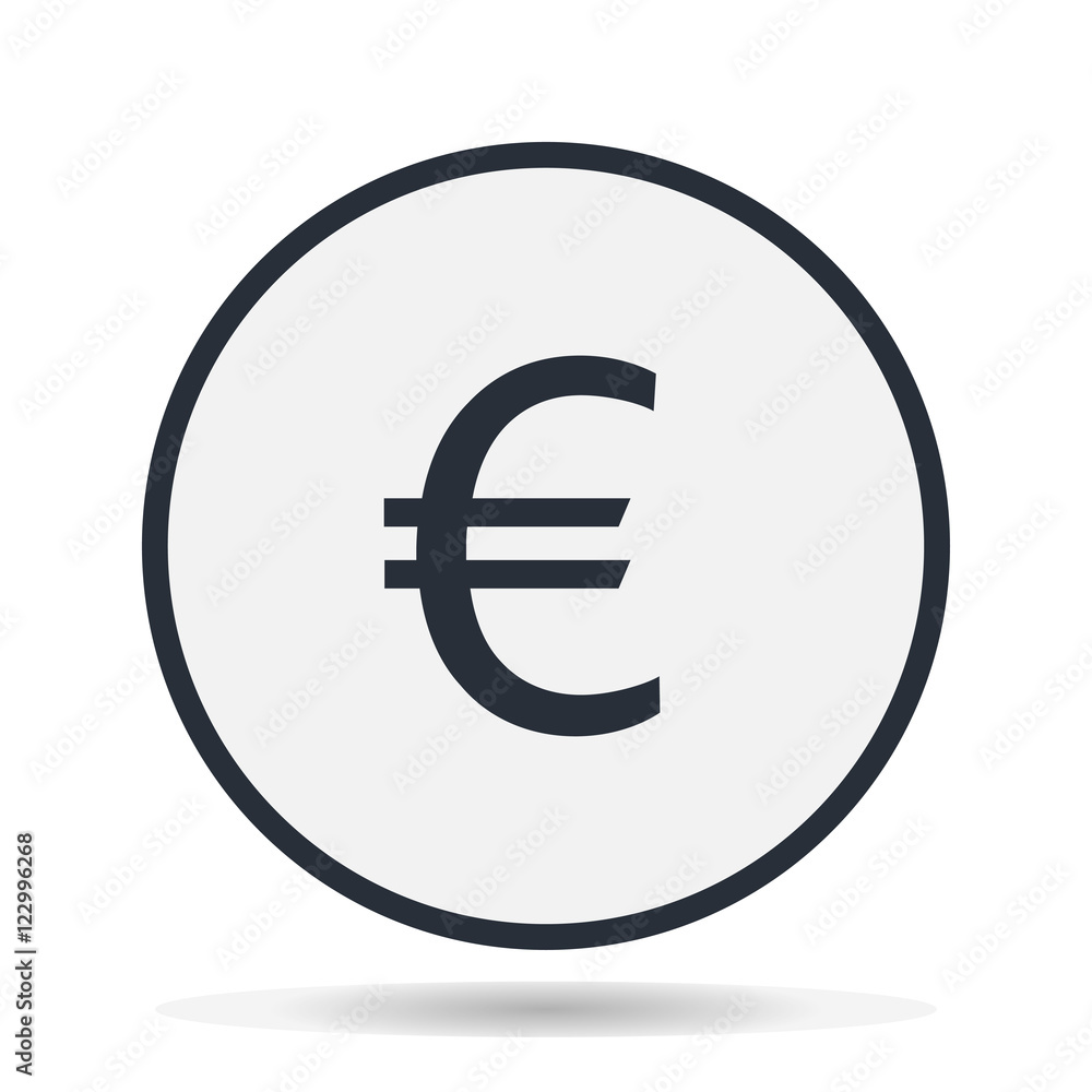 Euro money flat icon vector illustration. Euro money flat icon vector illustration.