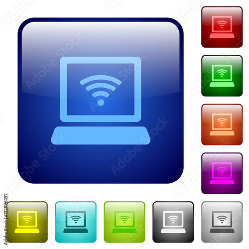 Color computer with wireless square buttons