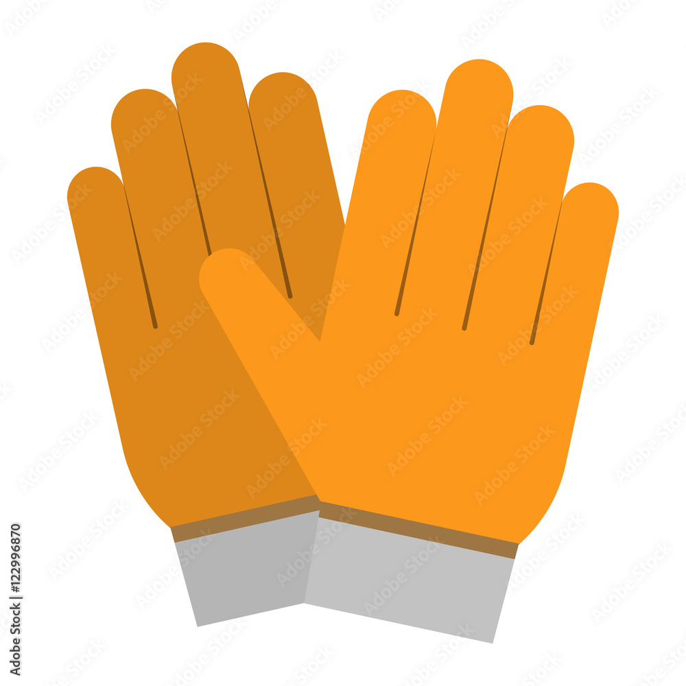 Fototapeta premium Yellow gloves hand protection