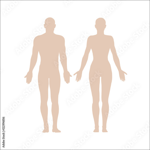 Figure of a man and a woman's figure, silhouette