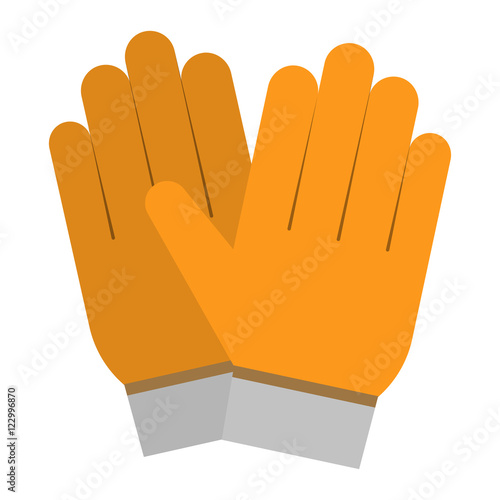 Yellow gloves hand protection
