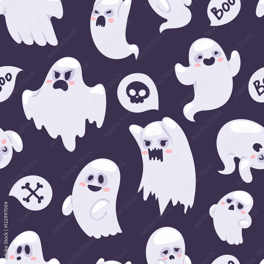 Ghost vector characters pattern Ghost vector characters pattern