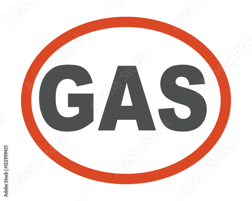 Gas oil station emblem vector.
