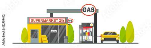 Gas oil station vector