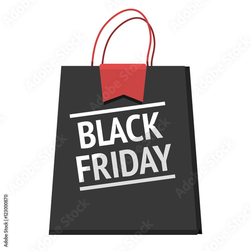 Black Friday bag modern design badge, sales ,
