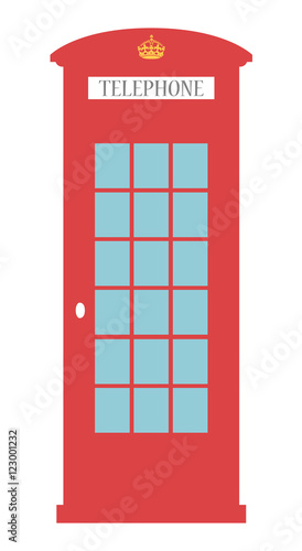 United Kingdom Telephone Box London public call vector isolated