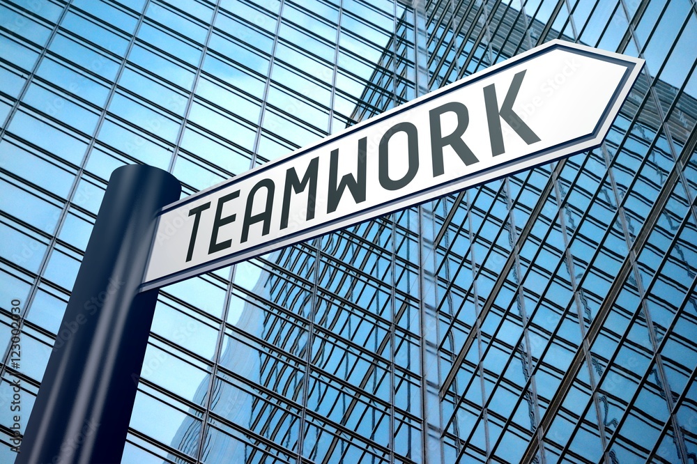 Teamwork signpost Teamwork signpost