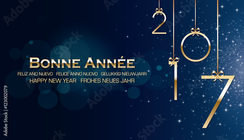 Bonne année 2017 bleu