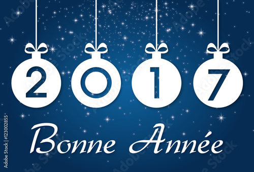 Bonne année 2017 bleu