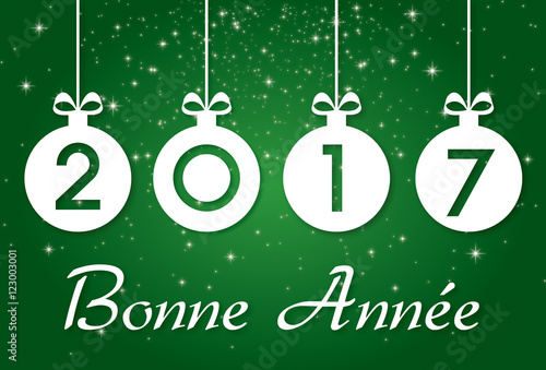 Bonne année 2017 vert