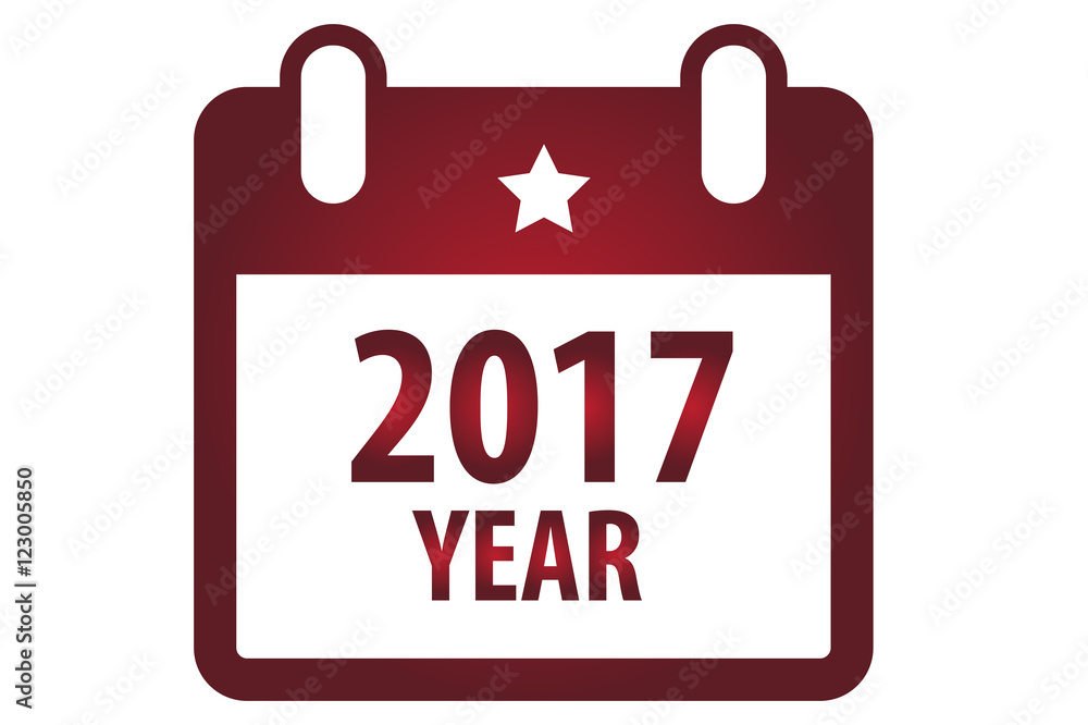2017 Year Vector Calendar Icon 2017 Year Vector Calendar Icon
