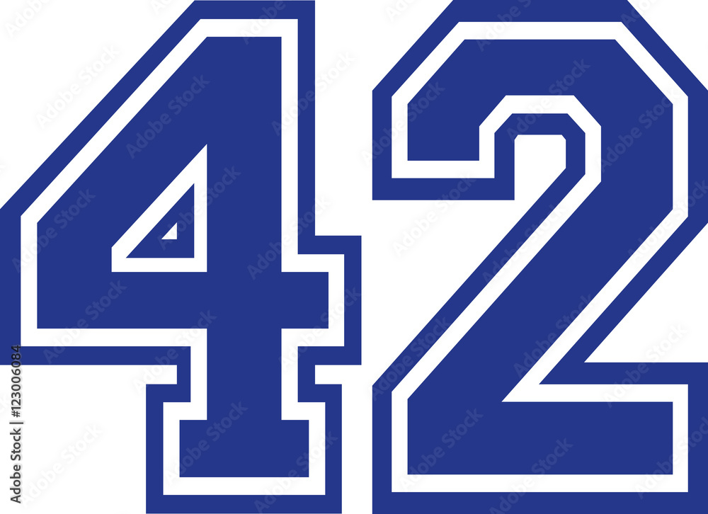 Fototapeta premium Fourty-two college number 42