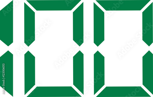 One hundred digital number 100