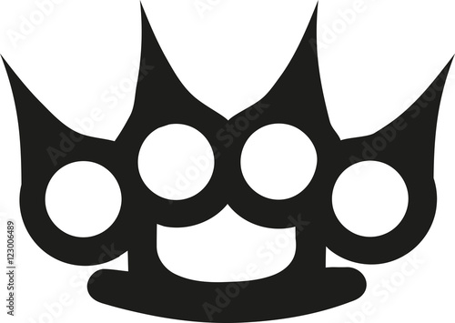 Brass knuckles with spikes