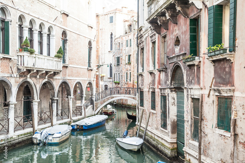 Traditional canal in Venice from one of the most beautiful viewp