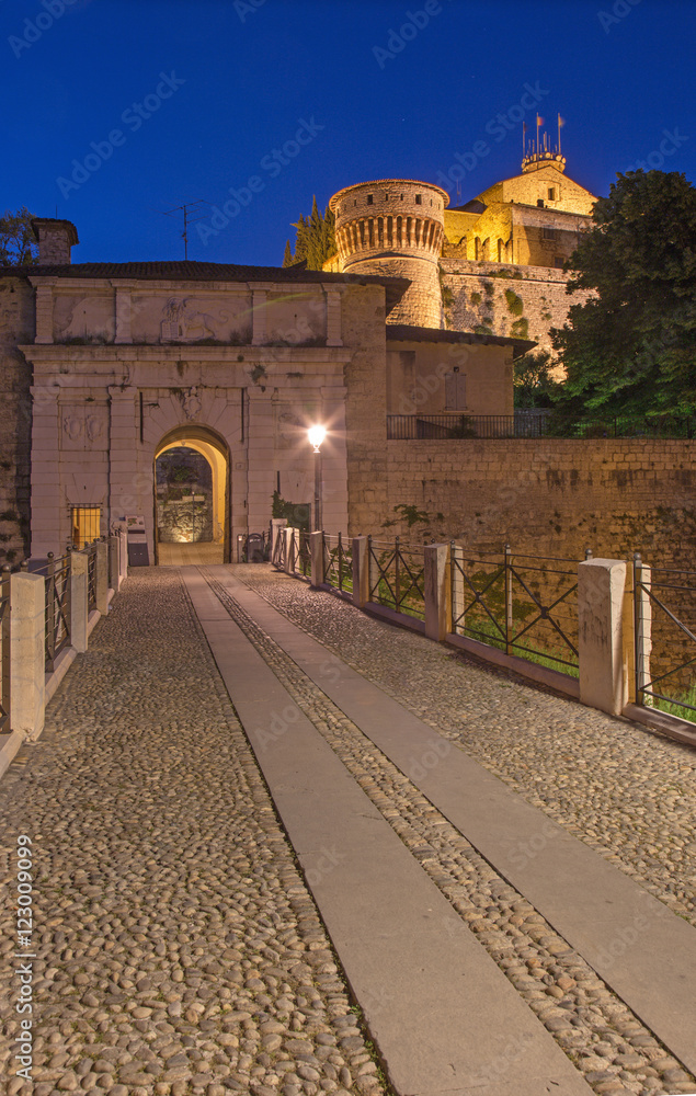 Brescia - The gate and Castle