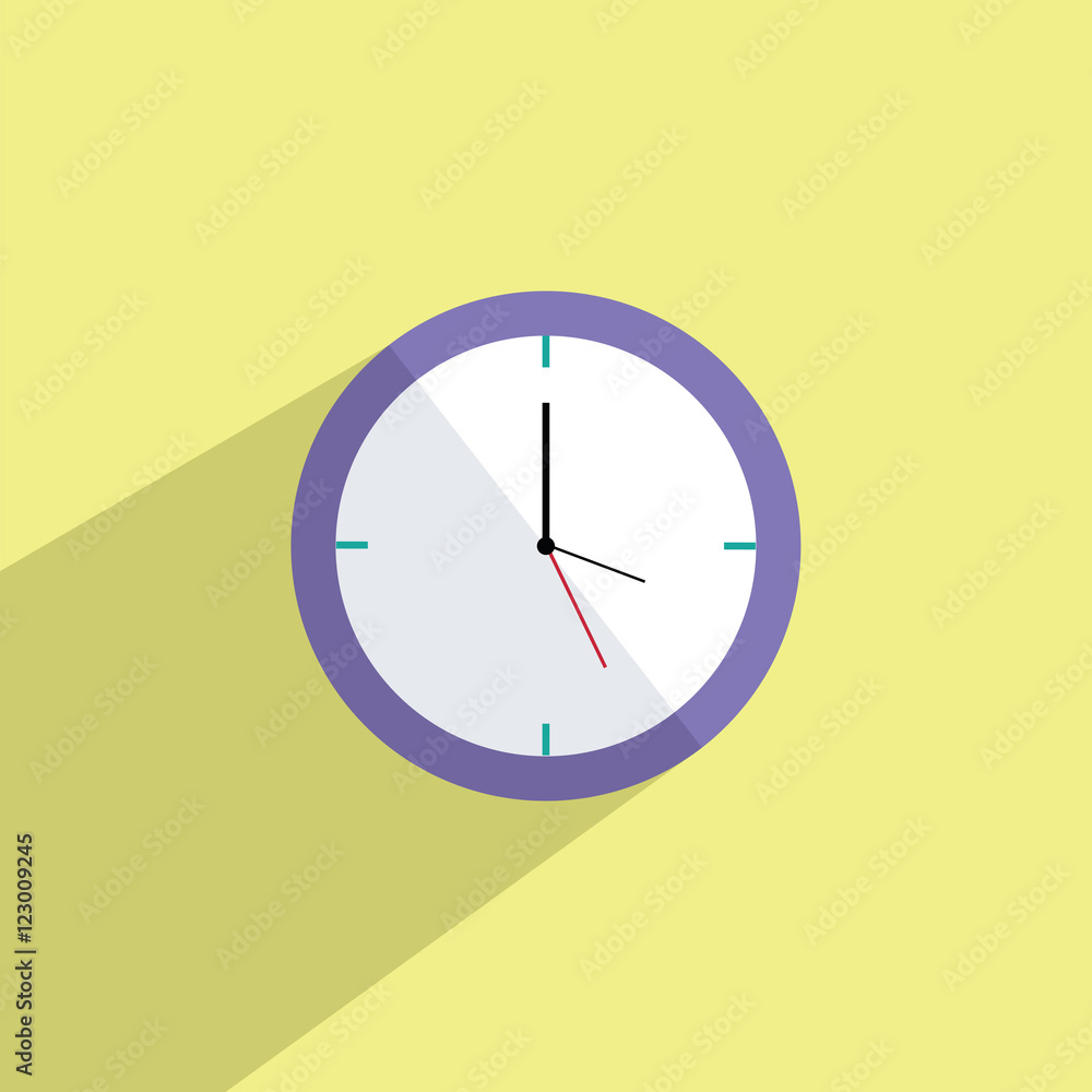 Clock Flat Icon Vector Illustration Clock Flat Icon Vector Illustration