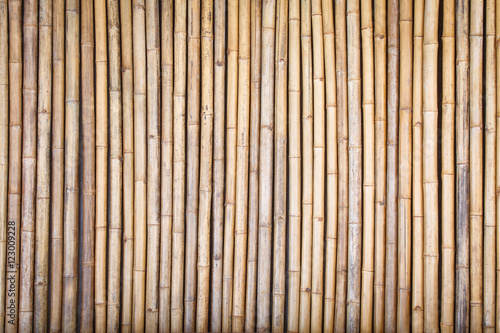 Brown bamboo wood fence pattern and background
